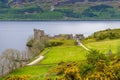 A view across Loch Ness towards Urquhart Castle, Scotland Royalty Free Stock Photo