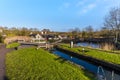 A view across the lower locks at Foxton on the Grand Union canal, UK Royalty Free Stock Photo