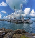 A view across the marina at Marigot in St Martin