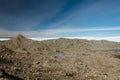 View across a moraine towards the greenlandic ice cap, Point 660, Kangerlussuaq, Greenland Royalty Free Stock Photo