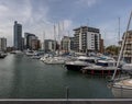 A view across Ocean Village marina in Southampton, UK Royalty Free Stock Photo