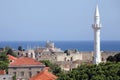 View across the old town of Rhodes, Greece Royalty Free Stock Photo