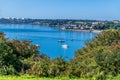 A view across over the river estuary down the River Cleddau at Pembroke Dock, Wales