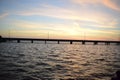 View across the Peace River in Punta Gorda Florida at Sunset Royalty Free Stock Photo