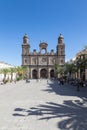The view across Plaza Santa Ana towards Santa Ana Cathedral