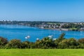 A view across the river estuary towards Neyland at Pembroke Dock, Wales Royalty Free Stock Photo