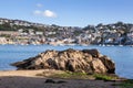 View across the River Fowey to Polruan in Cornwall Royalty Free Stock Photo