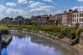 A view across the River Nene towards the North Brink in Wisbech, Cambridgeshire