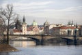 View across the river Prague Royalty Free Stock Photo