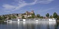 View across river Rhine to the MÃ¼nsterberg hill with St. StephansmÃ¼nster cathedral, Breisach am Rhein, Kaiserstuhl, Breisgau, Royalty Free Stock Photo