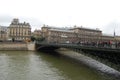 A view across the river Seine to the Rive Droit, aka the Right Side of Paris, France