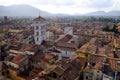 View across rooftops of Lucca in Tuscany Royalty Free Stock Photo