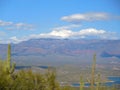 View Across Roosevelt Lake to the Superstition Mountains Royalty Free Stock Photo