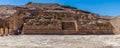 A view across the ruins of the Great Temple in the ancient city of Petra, Jordan Royalty Free Stock Photo