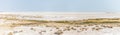 A view across a salt plan in the Etosha National Park in Namibia