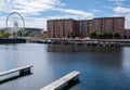 View across Salthouse Dock in the Albert Dock complex Liverpool July 2020 Royalty Free Stock Photo
