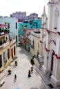 Skyline of old buildings in Havana, Cuba Royalty Free Stock Photo