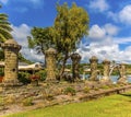 A view across a slipway in Nelson`s dockyard in the English Harbour in Antigua