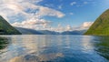 View across the Sognefjord, Norway Royalty Free Stock Photo