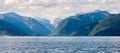 View across the Sognefjord, Norway Royalty Free Stock Photo