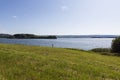 View across Somerset,UK reservoir Royalty Free Stock Photo