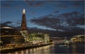 London South Bank at Night From Tower Bridge England Royalty Free Stock Photo