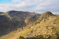 Summit of Pike of Stickle from Loft Crag, Langdale Pikes, Lake District Royalty Free Stock Photo