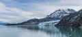 A view across the waters of Glacier Bay towards the Reid Glacier, Alaska Royalty Free Stock Photo