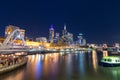 View across the Yarra River in Melbourne towards Flinders Street Station Royalty Free Stock Photo