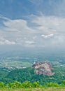 View from active volcano in Hokkaido, Japan