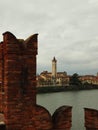 View of the Adagio river and the city of Verona