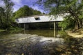 View of Adams Mill Covered Bridge in Indiana, United States