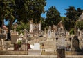 View of the Addolorata Cemetery tombstones