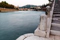 View of Adige River and Saint Peter Bridge Royalty Free Stock Photo