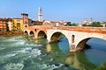 View Of Adige River And St Peter Bridge, Verona