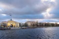 View of Admiralty Embankment. Saint Petersburg. Russia Royalty Free Stock Photo