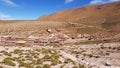 View of the adobe village of Machuca, Chile