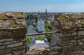 View from the Adolfsturm of the castle to the city of Friedberg, Hesse, Germany Royalty Free Stock Photo