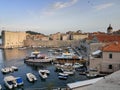 Panoramic view of Dubrovnik old town from the walls Royalty Free Stock Photo
