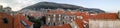 Panoramic view of Dubrovnik old town from the walls Royalty Free Stock Photo