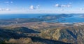 View of Adriatic sea coast and Lustica peninsula near Tivat cit