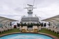 View of Adults Only relaxation and spa area on the upper decks of a modern cruise ship Royalty Free Stock Photo