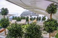 Adults Only relaxation and spa area on the upper decks of a modern cruise ship Royalty Free Stock Photo