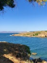 View of Aegean Sea in Agii Apostoli, Crete Royalty Free Stock Photo