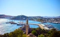 View of Aegean sea, traditional white houses marina from Bodrum Castle, Turkey Royalty Free Stock Photo