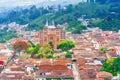 View on aerial view of village Jerico antioquia, Colombia Royalty Free Stock Photo