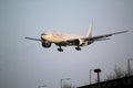 A view of an Aeroplane coming into land at London\'s Heathrow Airport