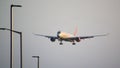 A view of an Aeroplane coming into land at London\'s Heathrow Airport