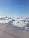 View from an aeroplane window. Royalty Free Stock Photo