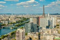 BirdÃ¢â¬â¢s eye view of Paris. Summer day